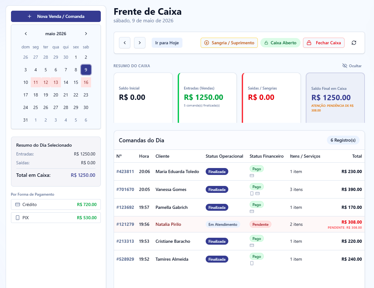 TaBeleza Dashboard Mockup 2